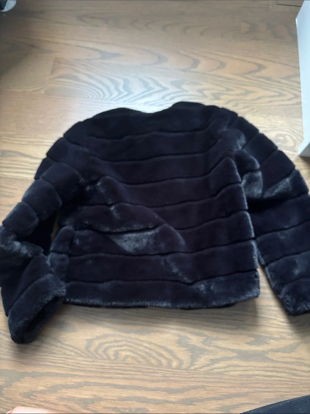 Janie and Jack Black Faux Fur Button-Front Jacket
